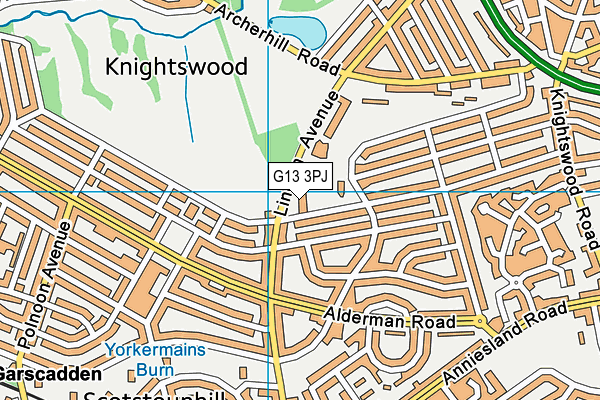 G13 3PJ map - OS VectorMap District (Ordnance Survey) G13 3PJ map - OS VectorMap District (Ordnance Survey)