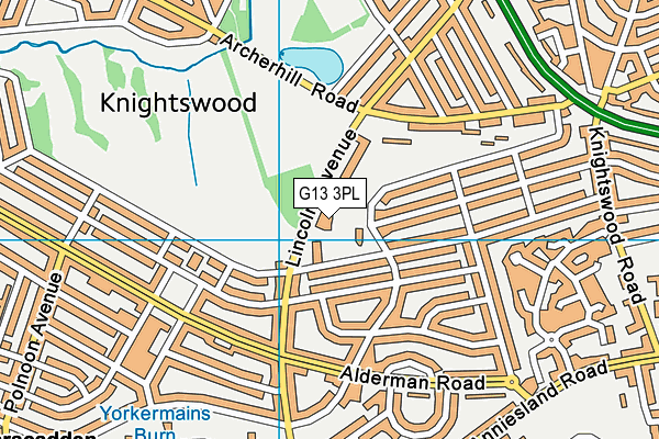 G13 3PL map - OS VectorMap District (Ordnance Survey) G13 3PL map - OS VectorMap District (Ordnance Survey)