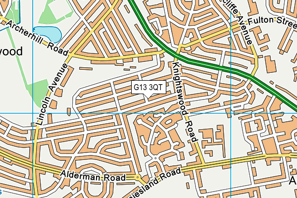G13 3QT map - OS VectorMap District (Ordnance Survey) G13 3QT map - OS VectorMap District (Ordnance Survey)