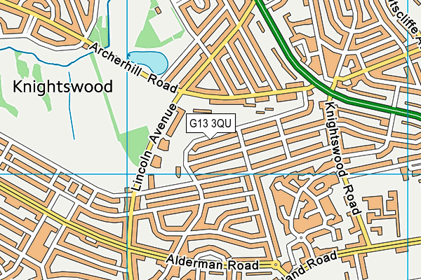 G13 3QU map - OS VectorMap District (Ordnance Survey) G13 3QU map - OS VectorMap District (Ordnance Survey)