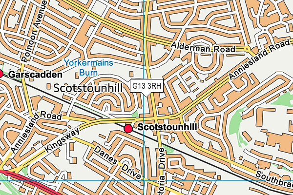 G13 3RH map - OS VectorMap District (Ordnance Survey) G13 3RH map - OS VectorMap District (Ordnance Survey)