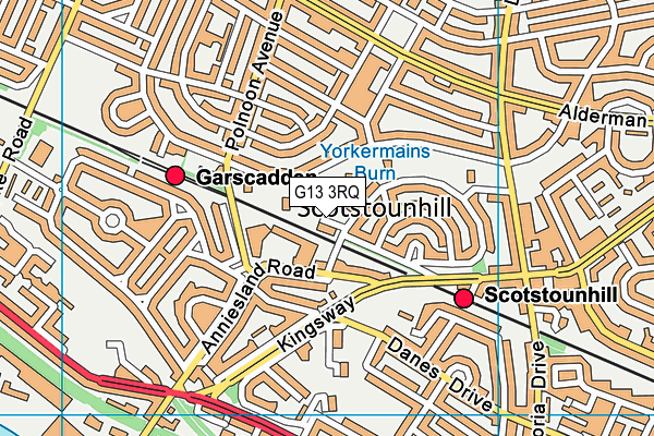 G13 3RQ map - OS VectorMap District (Ordnance Survey) G13 3RQ map - OS VectorMap District (Ordnance Survey)