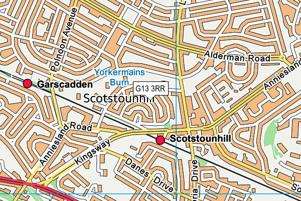 G13 3RR map - OS VectorMap District (Ordnance Survey) G13 3RR map - OS VectorMap District (Ordnance Survey)