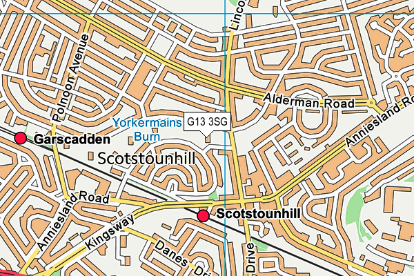 G13 3SG map - OS VectorMap District (Ordnance Survey) G13 3SG map - OS VectorMap District (Ordnance Survey)