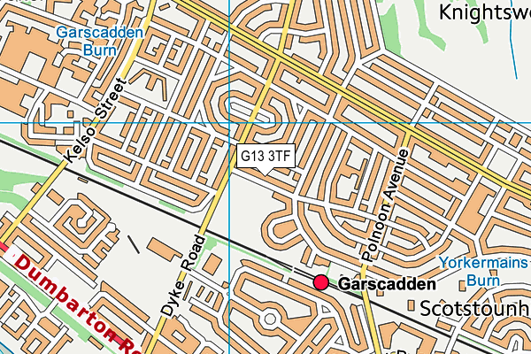 G13 3TF map - OS VectorMap District (Ordnance Survey) G13 3TF map - OS VectorMap District (Ordnance Survey)