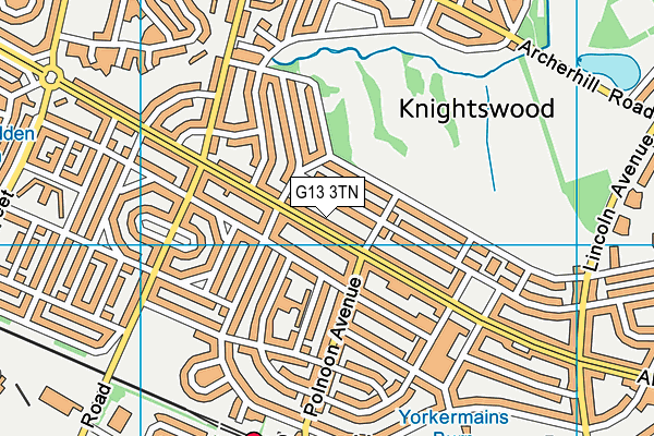 G13 3TN map - OS VectorMap District (Ordnance Survey) G13 3TN map - OS VectorMap District (Ordnance Survey)