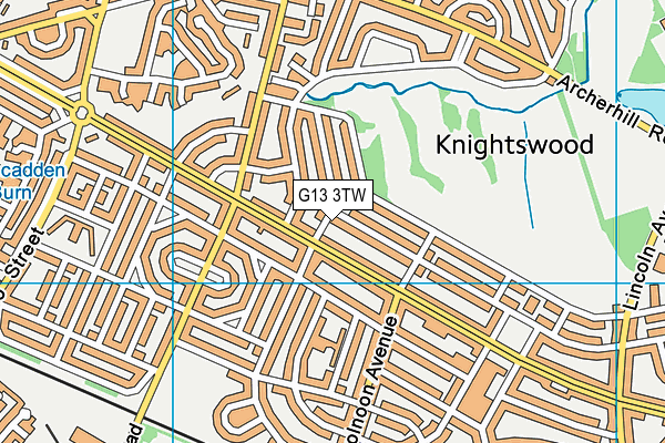 G13 3TW map - OS VectorMap District (Ordnance Survey) G13 3TW map - OS VectorMap District (Ordnance Survey)