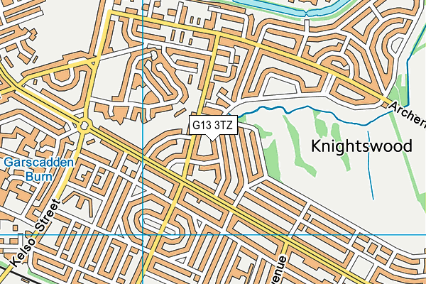 G13 3TZ map - OS VectorMap District (Ordnance Survey) G13 3TZ map - OS VectorMap District (Ordnance Survey)