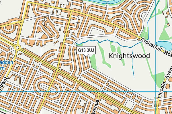 G13 3UJ map - OS VectorMap District (Ordnance Survey) G13 3UJ map - OS VectorMap District (Ordnance Survey)