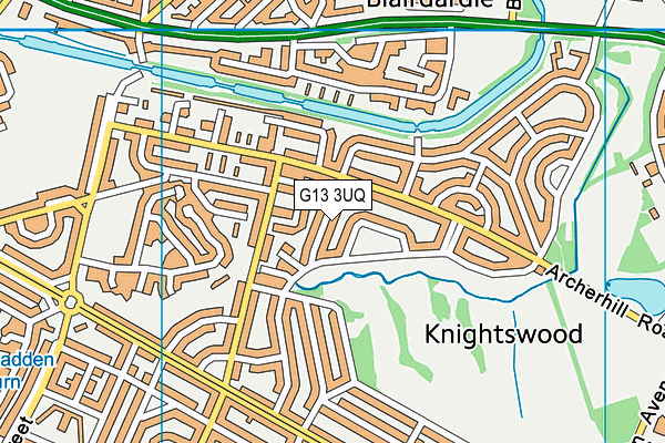 G13 3UQ map - OS VectorMap District (Ordnance Survey) G13 3UQ map - OS VectorMap District (Ordnance Survey)