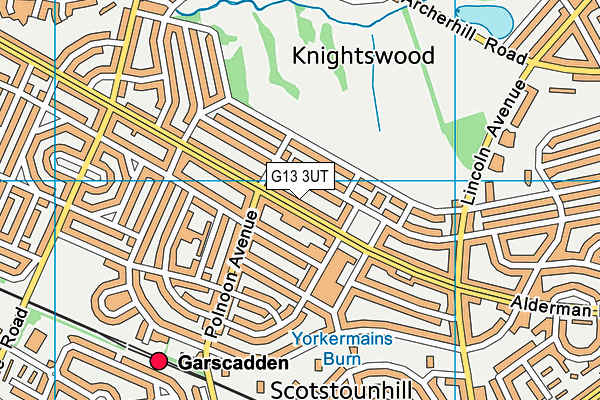 G13 3UT map - OS VectorMap District (Ordnance Survey) G13 3UT map - OS VectorMap District (Ordnance Survey)