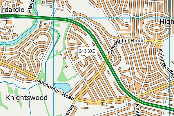 G13 3XD map - OS VectorMap District (Ordnance Survey) G13 3XD map - OS VectorMap District (Ordnance Survey)