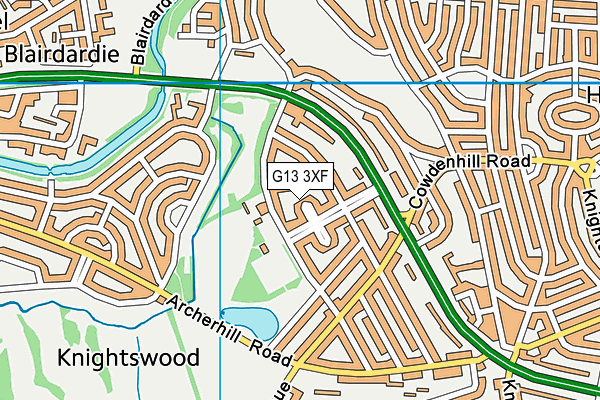 G13 3XF map - OS VectorMap District (Ordnance Survey) G13 3XF map - OS VectorMap District (Ordnance Survey)