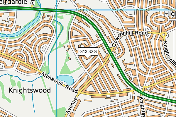 G13 3XG map - OS VectorMap District (Ordnance Survey) G13 3XG map - OS VectorMap District (Ordnance Survey)