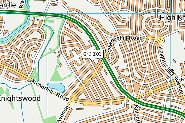 G13 3XQ map - OS VectorMap District (Ordnance Survey) G13 3XQ map - OS VectorMap District (Ordnance Survey)