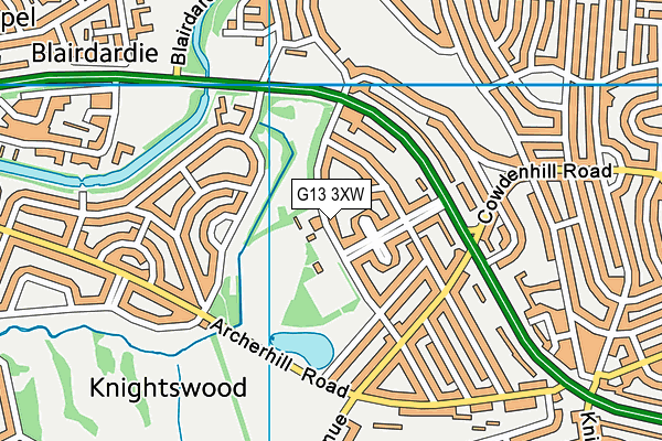 G13 3XW map - OS VectorMap District (Ordnance Survey) G13 3XW map - OS VectorMap District (Ordnance Survey)