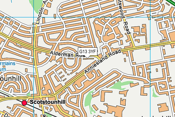 G13 3YF map - OS VectorMap District (Ordnance Survey) G13 3YF map - OS VectorMap District (Ordnance Survey)