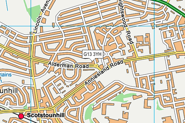 G13 3YH map - OS VectorMap District (Ordnance Survey) G13 3YH map - OS VectorMap District (Ordnance Survey)