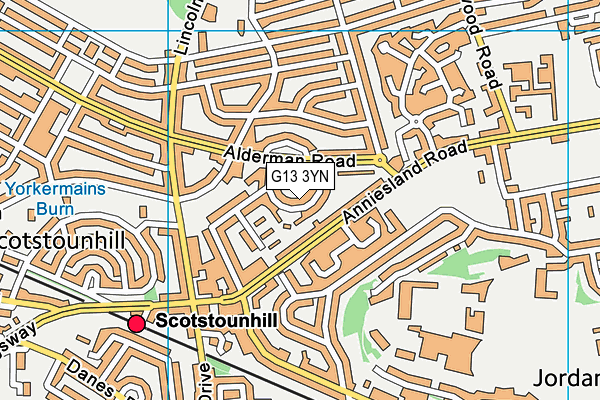 G13 3YN map - OS VectorMap District (Ordnance Survey) G13 3YN map - OS VectorMap District (Ordnance Survey)