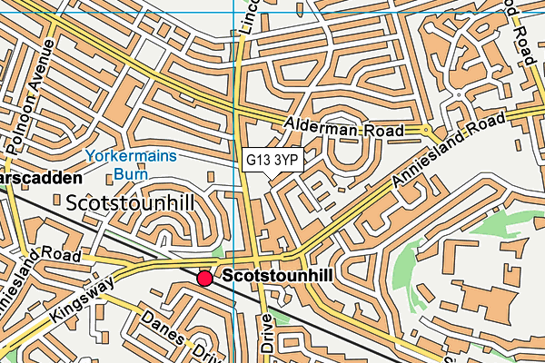 G13 3YP map - OS VectorMap District (Ordnance Survey) G13 3YP map - OS VectorMap District (Ordnance Survey)