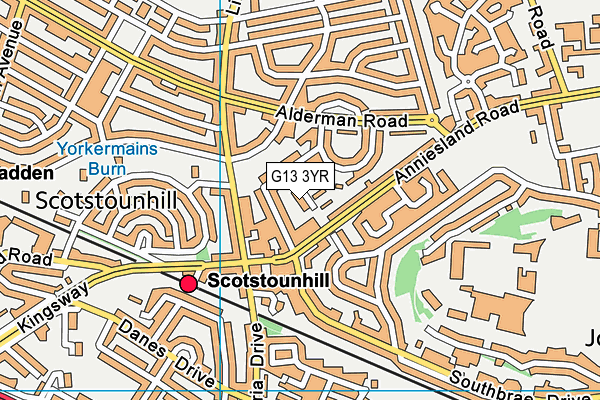 G13 3YR map - OS VectorMap District (Ordnance Survey) G13 3YR map - OS VectorMap District (Ordnance Survey)