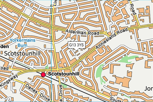 G13 3YS map - OS VectorMap District (Ordnance Survey) G13 3YS map - OS VectorMap District (Ordnance Survey)