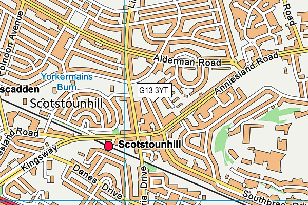 G13 3YT map - OS VectorMap District (Ordnance Survey) G13 3YT map - OS VectorMap District (Ordnance Survey)