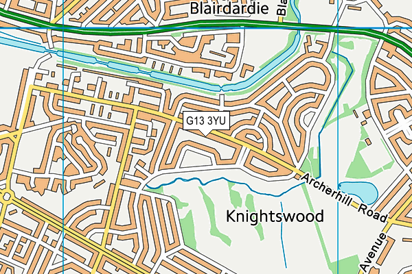 G13 3YU map - OS VectorMap District (Ordnance Survey) G13 3YU map - OS VectorMap District (Ordnance Survey)