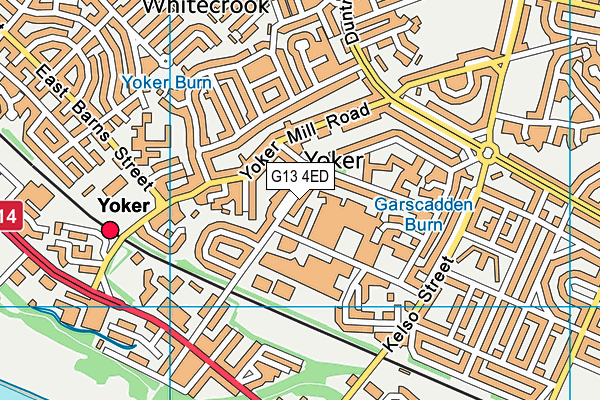 G13 4ED map - OS VectorMap District (Ordnance Survey)