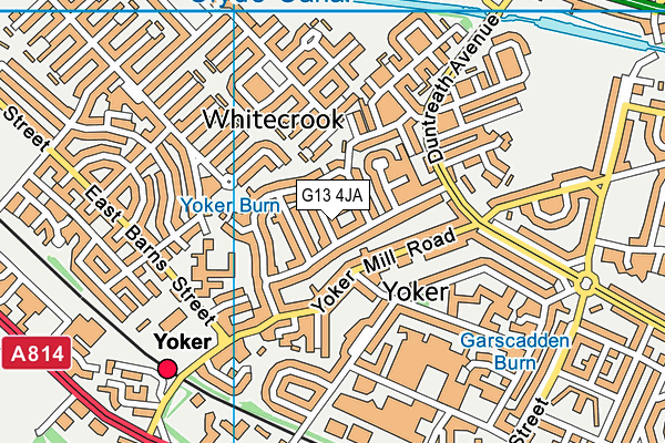 G13 4JA map - OS VectorMap District (Ordnance Survey) G13 4JA map - OS VectorMap District (Ordnance Survey)