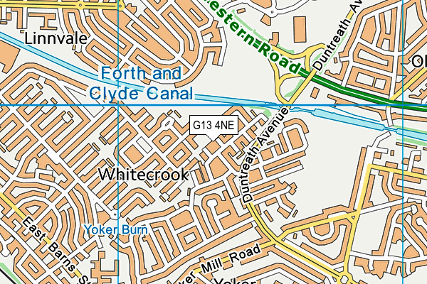 G13 4NE map - OS VectorMap District (Ordnance Survey)