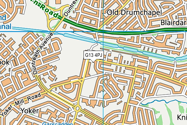 G13 4PJ map - OS VectorMap District (Ordnance Survey) G13 4PJ map - OS VectorMap District (Ordnance Survey)