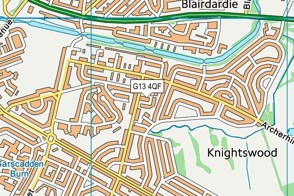 G13 4QF map - OS VectorMap District (Ordnance Survey) G13 4QF map - OS VectorMap District (Ordnance Survey)
