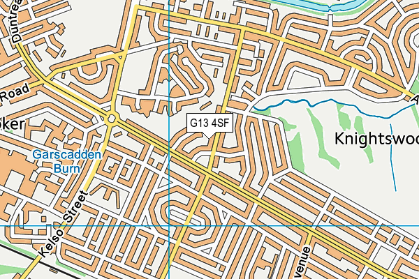 G13 4SF map - OS VectorMap District (Ordnance Survey)