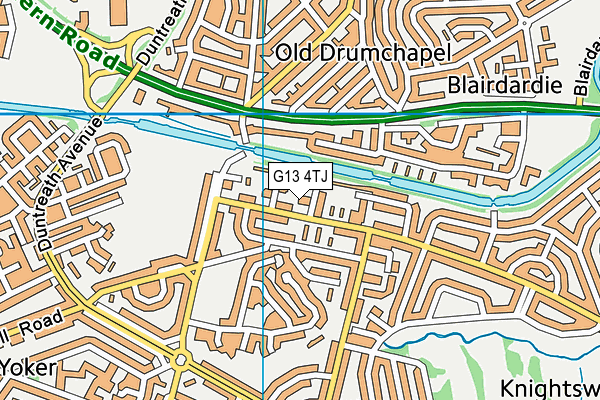 G13 4TJ map - OS VectorMap District (Ordnance Survey) G13 4TJ map - OS VectorMap District (Ordnance Survey)