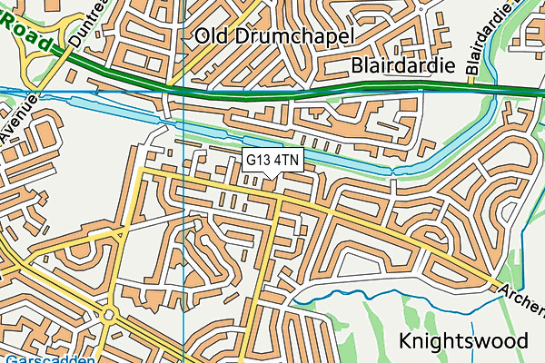 G13 4TN map - OS VectorMap District (Ordnance Survey) G13 4TN map - OS VectorMap District (Ordnance Survey)