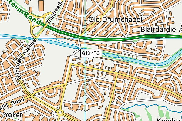 G13 4TQ map - OS VectorMap District (Ordnance Survey) G13 4TQ map - OS VectorMap District (Ordnance Survey)