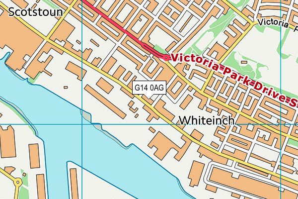 G14 0AG map - OS VectorMap District (Ordnance Survey)