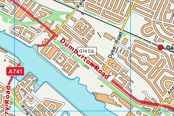 G14 0JL map - OS VectorMap District (Ordnance Survey)