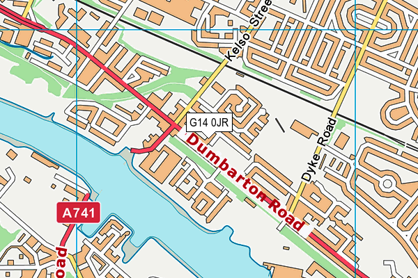 G14 0JR map - OS VectorMap District (Ordnance Survey)