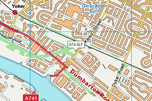 G14 0LF map - OS VectorMap District (Ordnance Survey) G14 0LF map - OS VectorMap District (Ordnance Survey)