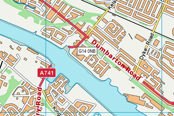 G14 0NB map - OS VectorMap District (Ordnance Survey)