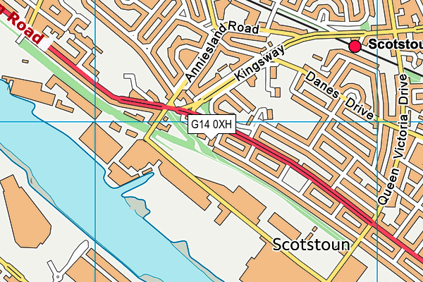 G14 0XH map - OS VectorMap District (Ordnance Survey)