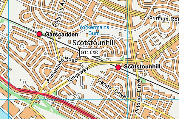 G14 0XR map - OS VectorMap District (Ordnance Survey) G14 0XR map - OS VectorMap District (Ordnance Survey)