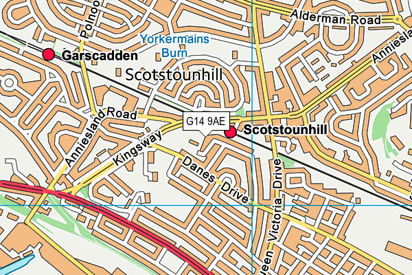 G14 9AE map - OS VectorMap District (Ordnance Survey) G14 9AE map - OS VectorMap District (Ordnance Survey)
