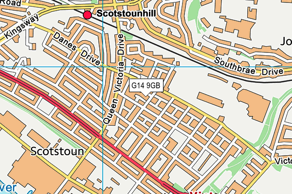 G14 9GB map - OS VectorMap District (Ordnance Survey)