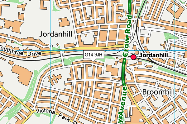 G14 9JH map - OS VectorMap District (Ordnance Survey)