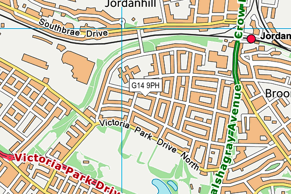 G14 9PH map - OS VectorMap District (Ordnance Survey) G14 9PH map - OS VectorMap District (Ordnance Survey)