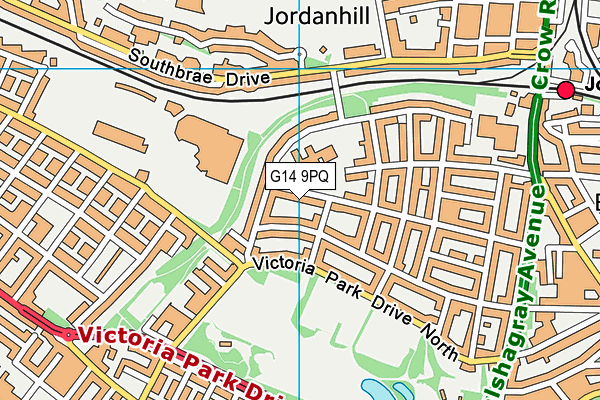 G14 9PQ map - OS VectorMap District (Ordnance Survey)