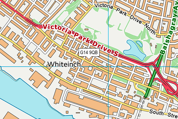 G14 9QB map - OS VectorMap District (Ordnance Survey)